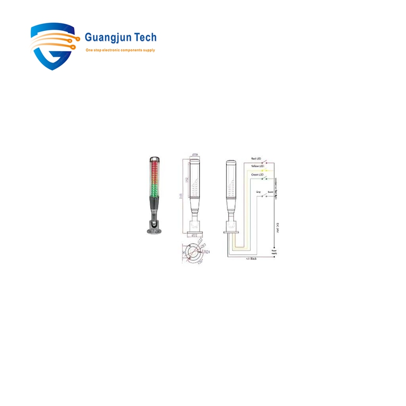[Stackable tower lighting] OMC1-301-FN-RYG COMPLETE UNIT GR/R/YL LED 3STACK