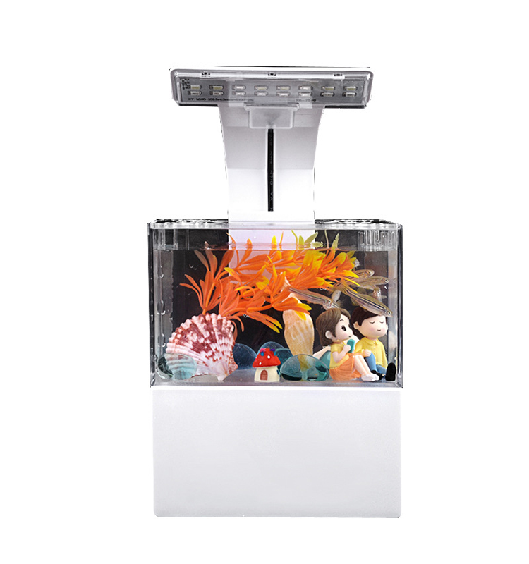 New Fish Tank Small Desktop Creative Self-loop Aquarium Filter Fish Tank