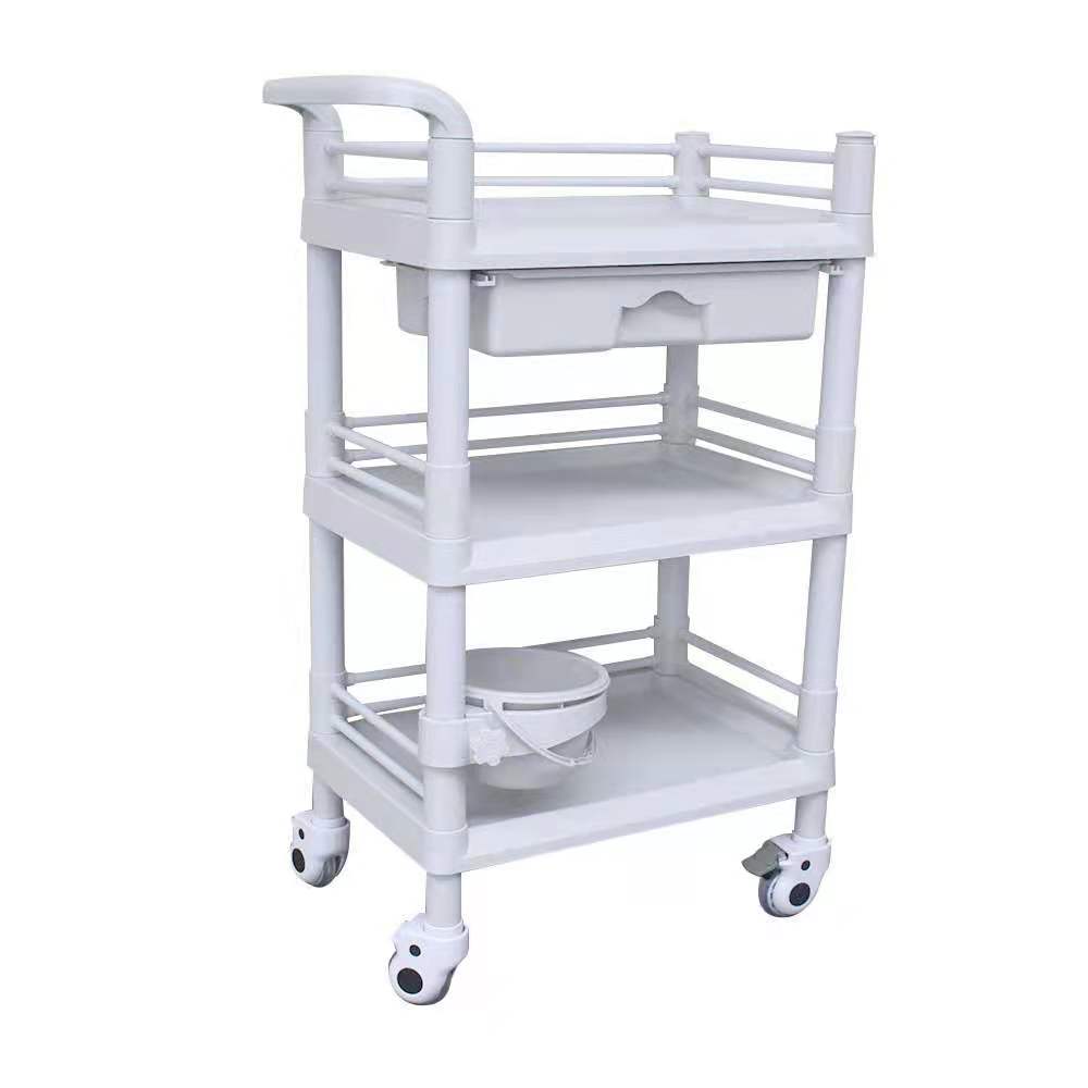 Beauty salon trolley ABS material two-layer/three-layer tool cart nursing cart