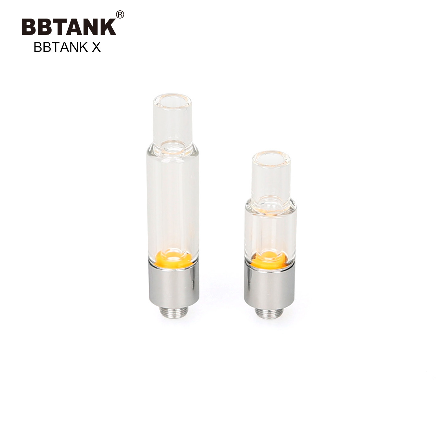 Без свинца 100% полностью стеклянный. 5 мл 1 мл бак BBTANK X пустой e cig бескнопочный масляный картридж cbd с керамической катушкой