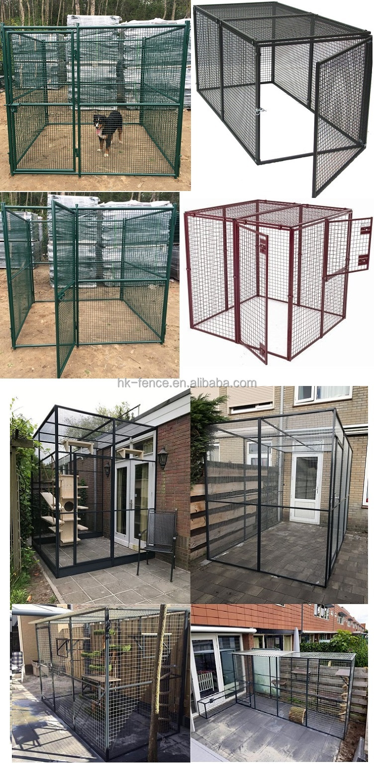 Factory trade assurance classic lowes 10x10x6 foot dog run kennel design / cheap large outdoor galvanized dogs houses for sale