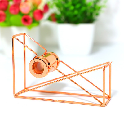 Minimalist Desktop Copper Wire Metal Rose Gold Cutter Tape Dispenser