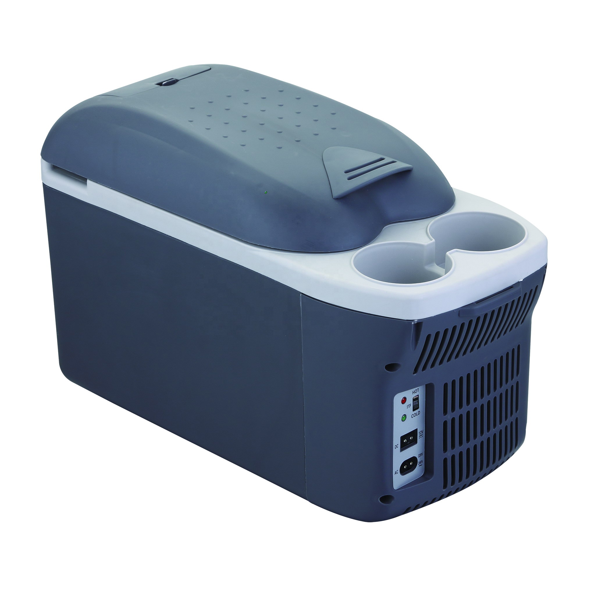Evercool 8L adjustable strap and two beverage holder car mini cooler and warmer auto fridge