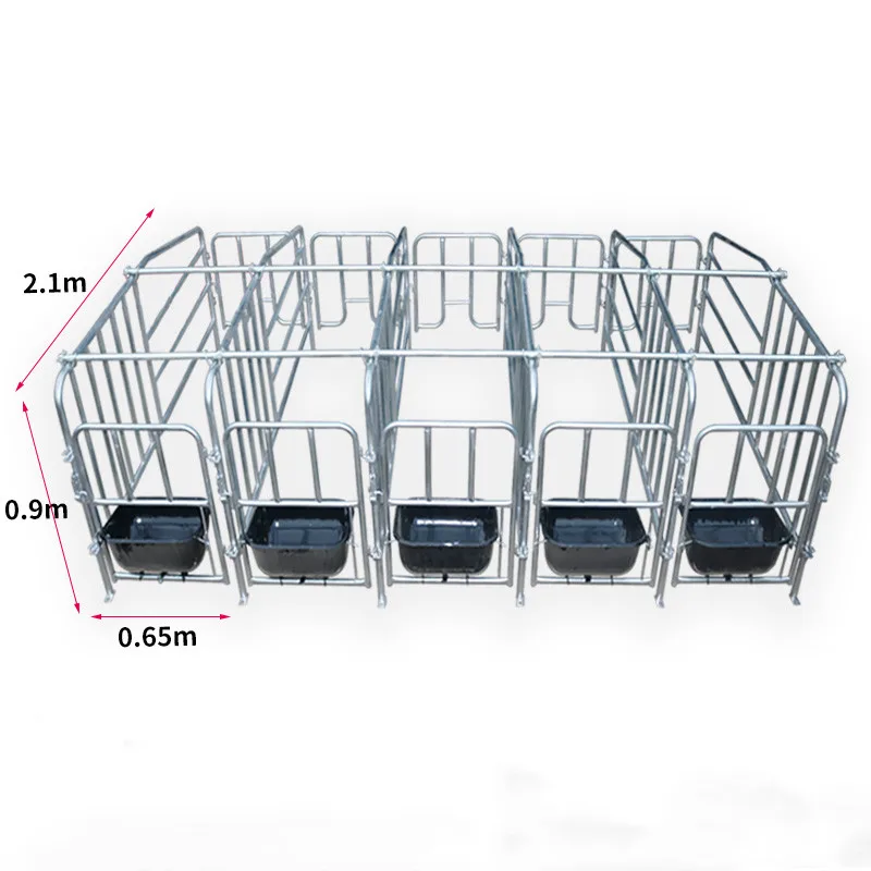 Durable galvanized gestation crate for sow farm equipment sow positioning bar