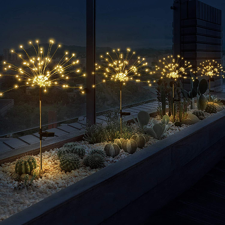 Solar Garden Lights Outdoor Decorative Lights Waterproof 105 LED Solar Firework Lights