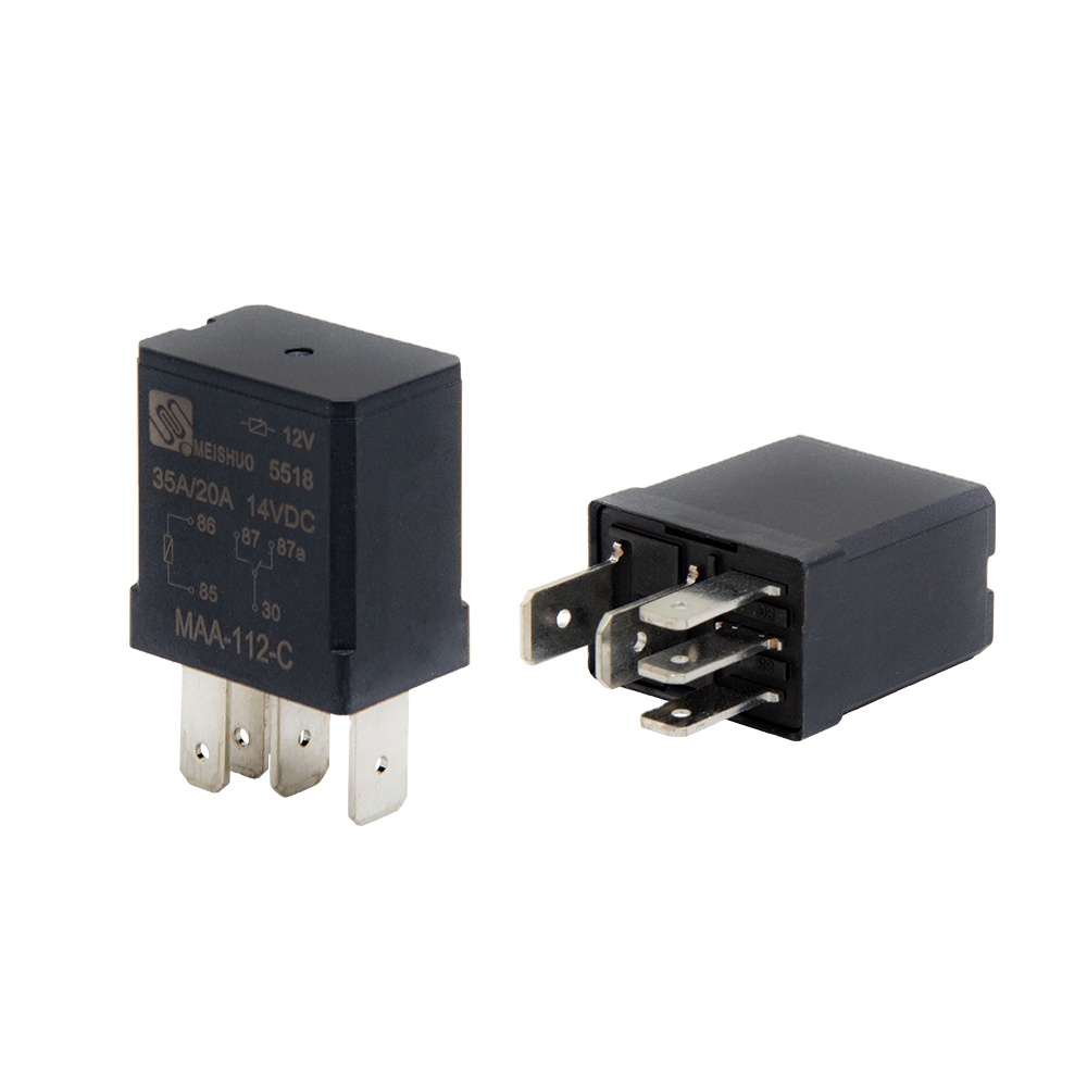 Meishuo MAA-S-112-C мини нормально разомкнутый 20a 14vdc автомобильной 4pin 12v 35a авто реле благодаря зарядному устройству QC терминал для автоламп atuo части