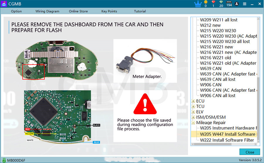 CGDI MB with Full Adapters including EIS/ELV Test Line  and ELV Adapter and ELV Simulator and AC Adapter