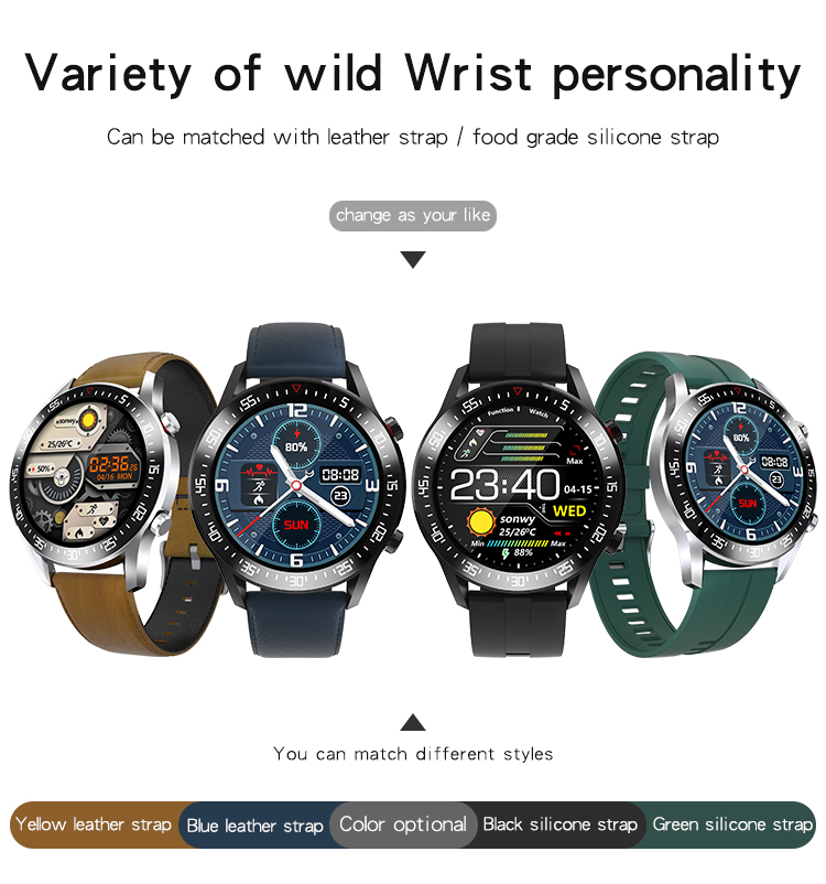 High Quality Smart Watch IP68 Waterproof 1.3 Full Round HD Screen Healthy Smart Fitness Tracker Watch