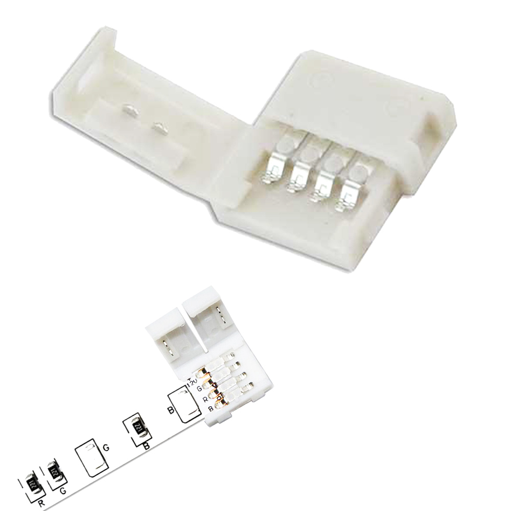 2835 Rgb полосы коннектор Горячая 8 мм ширина Solderless полоса для прокладки Led оснастки 3528 4 шпильки разъем для SM2835 LED