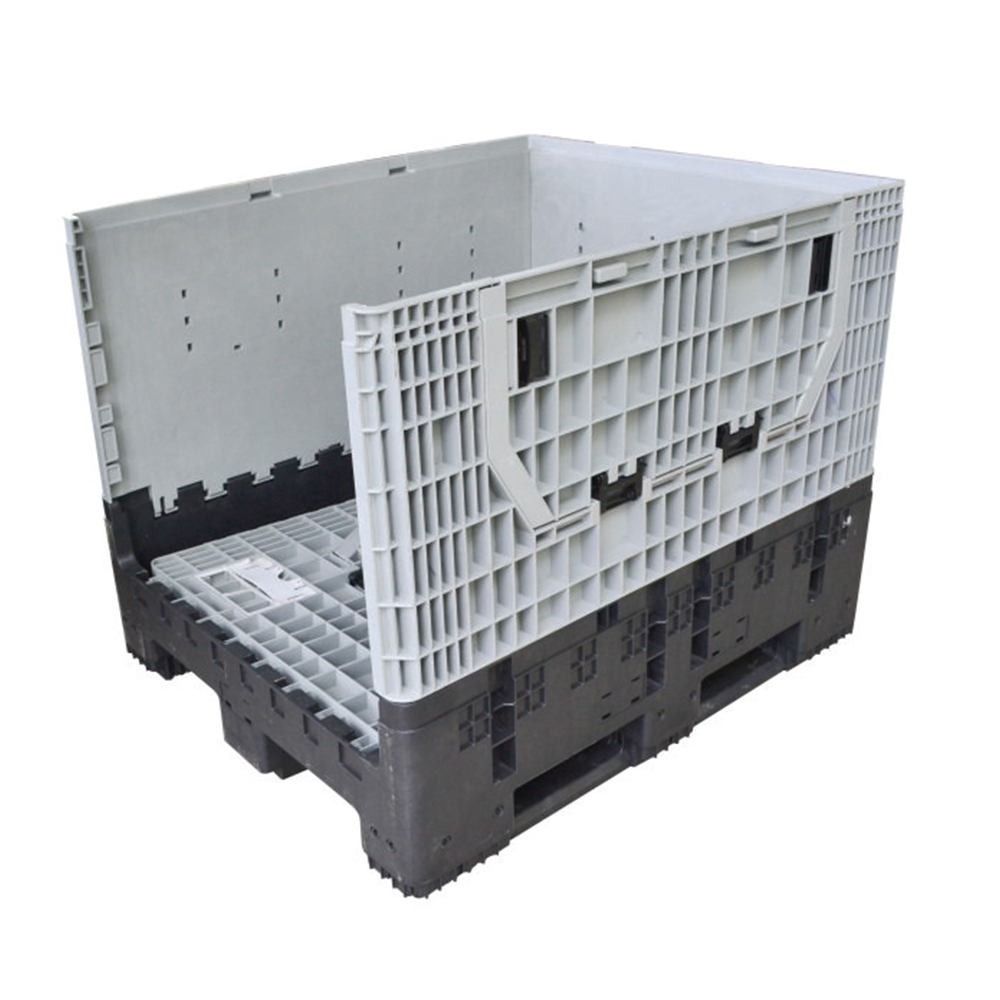 Складной большой пластиковый поддон HDPE для фруктов и овощей
