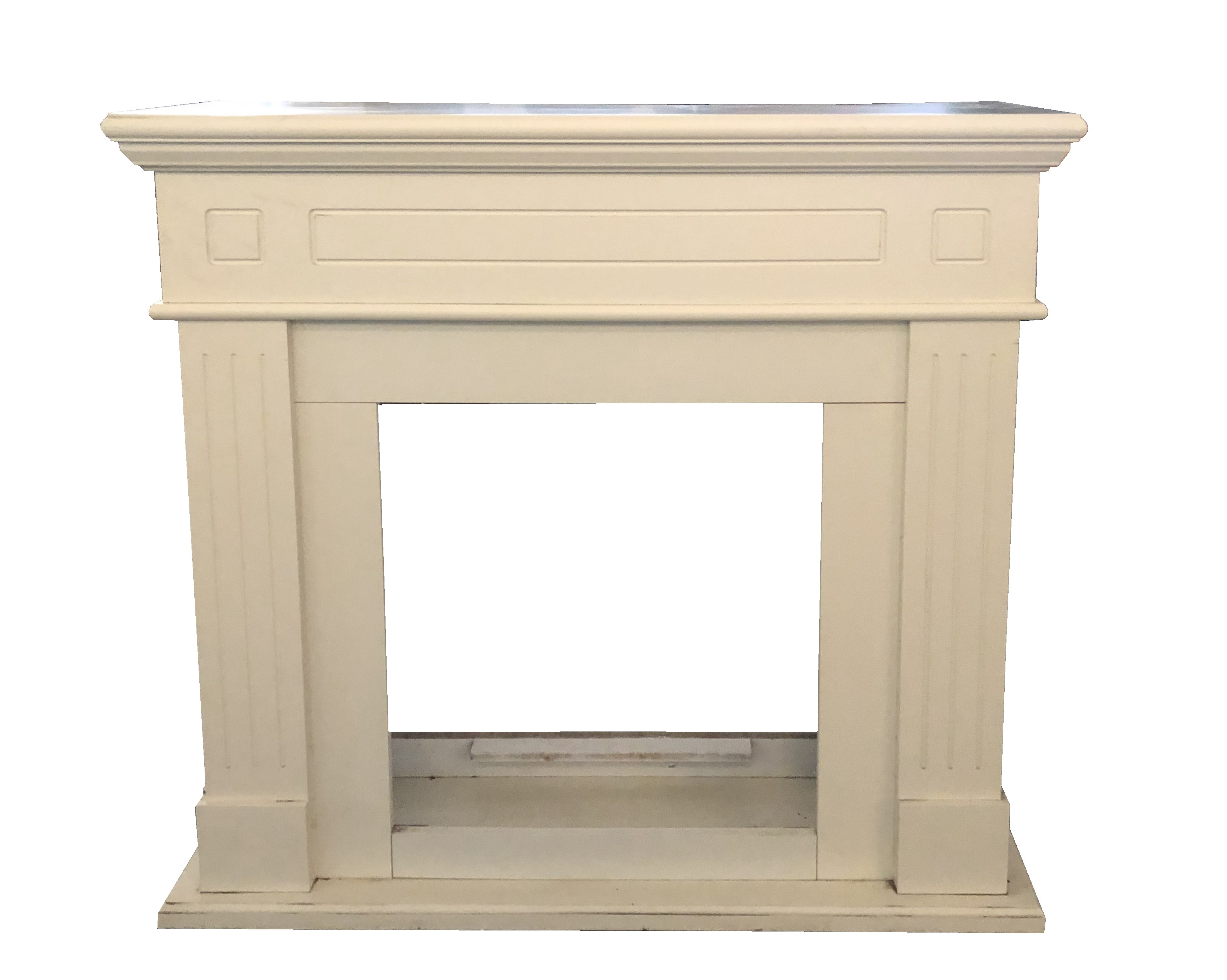 European pastoral style white fireplace decorative cabinet