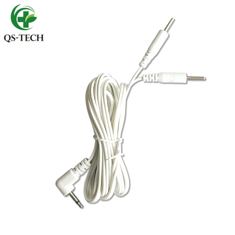 TENS Lead Wires tens electrodes cable Electrode Wires DC jack 2.5mm cable with two 2mm pin plug for tens ems unit