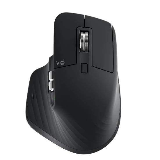 Мышь Logitech MX Master 3S Беспроводная с функцией настройки, 7 кнопок, 2 колесика прокрутки, 2,4 ГГц, беспроводной приемник для бизнеса