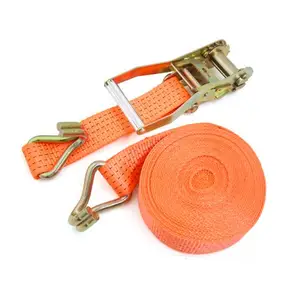 2ton 4ton 5ton 10ton polyester lashing rachet tie down strap  with double J hook