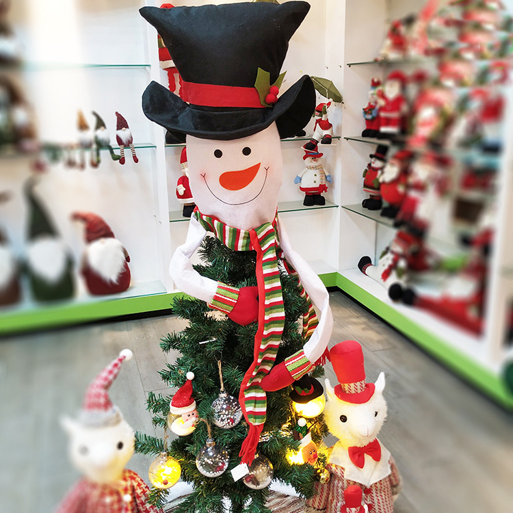Christmas tree decoration hat Christmas tree top star Santa Claus hat X-mas tree top decoration