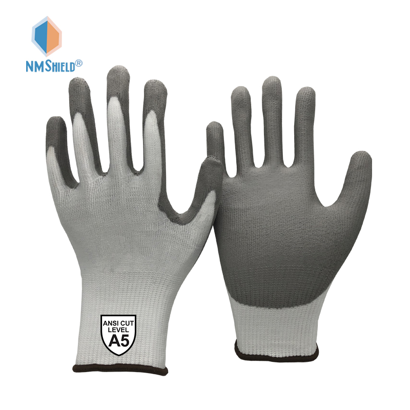 NMSHIELD Polyurethane Coating ANSI A5 Cut Resistant Gloves Lightweight Abrasion Resistant Gloves Manufacturer