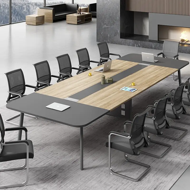 High Quality Office Furniture 20 People Meeting Room Conference Table Set Customized Wood Style Packing Modern Color Design Type