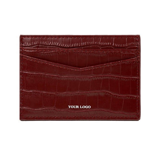 Wholesale Custom Logo Slim Leather Credit Card Holder Wallet Card Holders Manufacturer For Men And Women