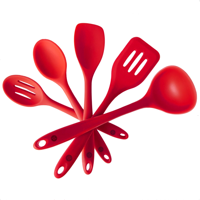 5 шт Набор отверток kitchenware Силикона Кухонная утварь кухонный аксессуар силиконовый набор кухонной посуды силиконовые лопатки из нержавеющей стали