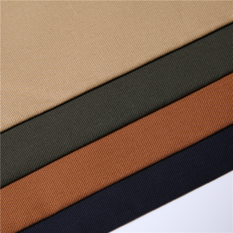 Factory Supply Custom Color 100% Cotton Woven Fabric Daily Casual Pants Durable Fabric Solid Color Double Warp Twill Fabric