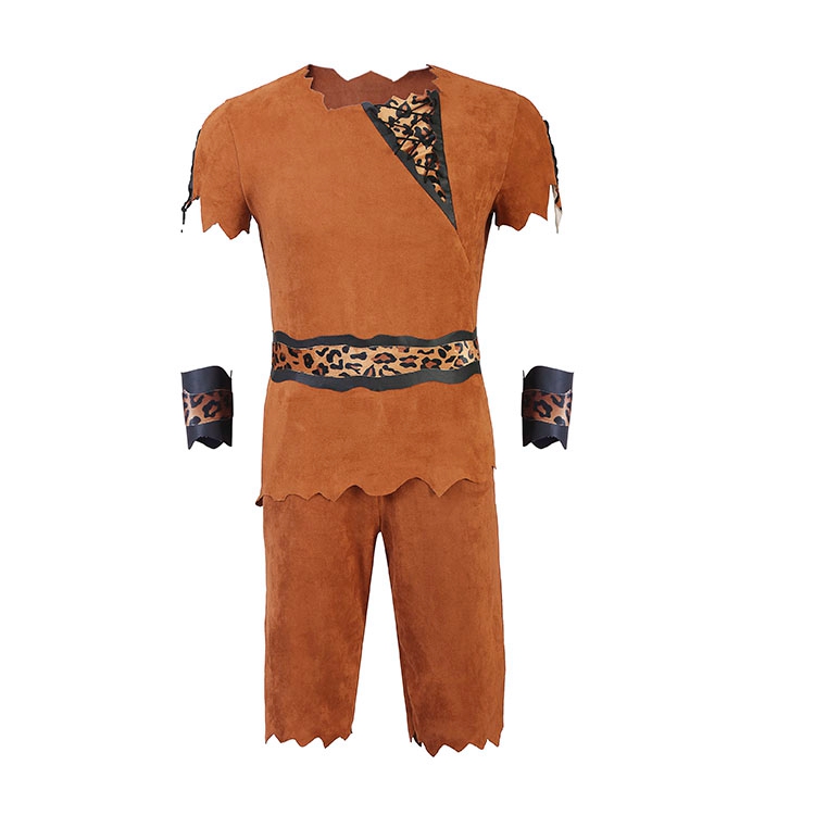 Adult Men clothes Halloween Carnival clothing Indian Savages Boy Party Costume With Bracer