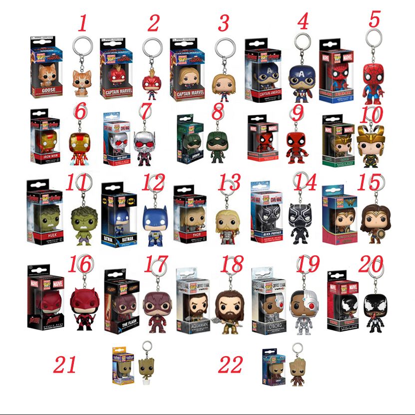 Популярный FUNKO POP Marve Dc персонаж Лиги Справедливости Карманный Брелок виниловая экшн-фигурка игрушки подарок кукла