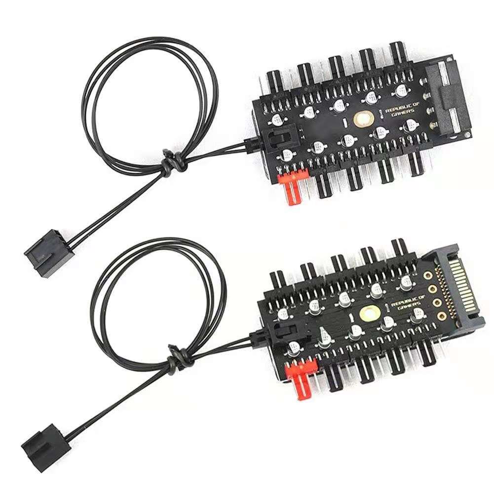 Системная плата Материнская плата для малышей от 1 до 10 4 Pin PWM охлаждающий вентилятор концентратор 12V питания гнездо сплиттер расширение пк регулятор скорости адаптер