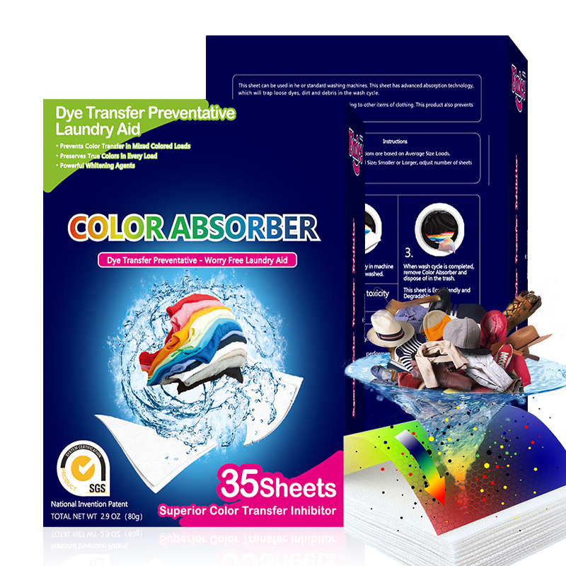 Color grabber sheets Dye Trapping Sheets Prevent Light Colored Clothes from Being Dyed
