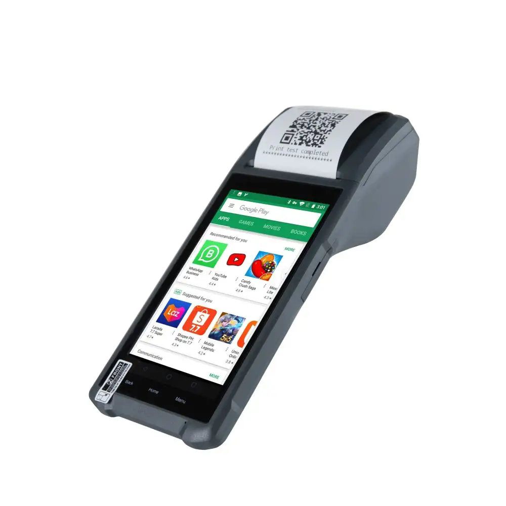Q8 portable android handheld pos with printer, smart pos terminal