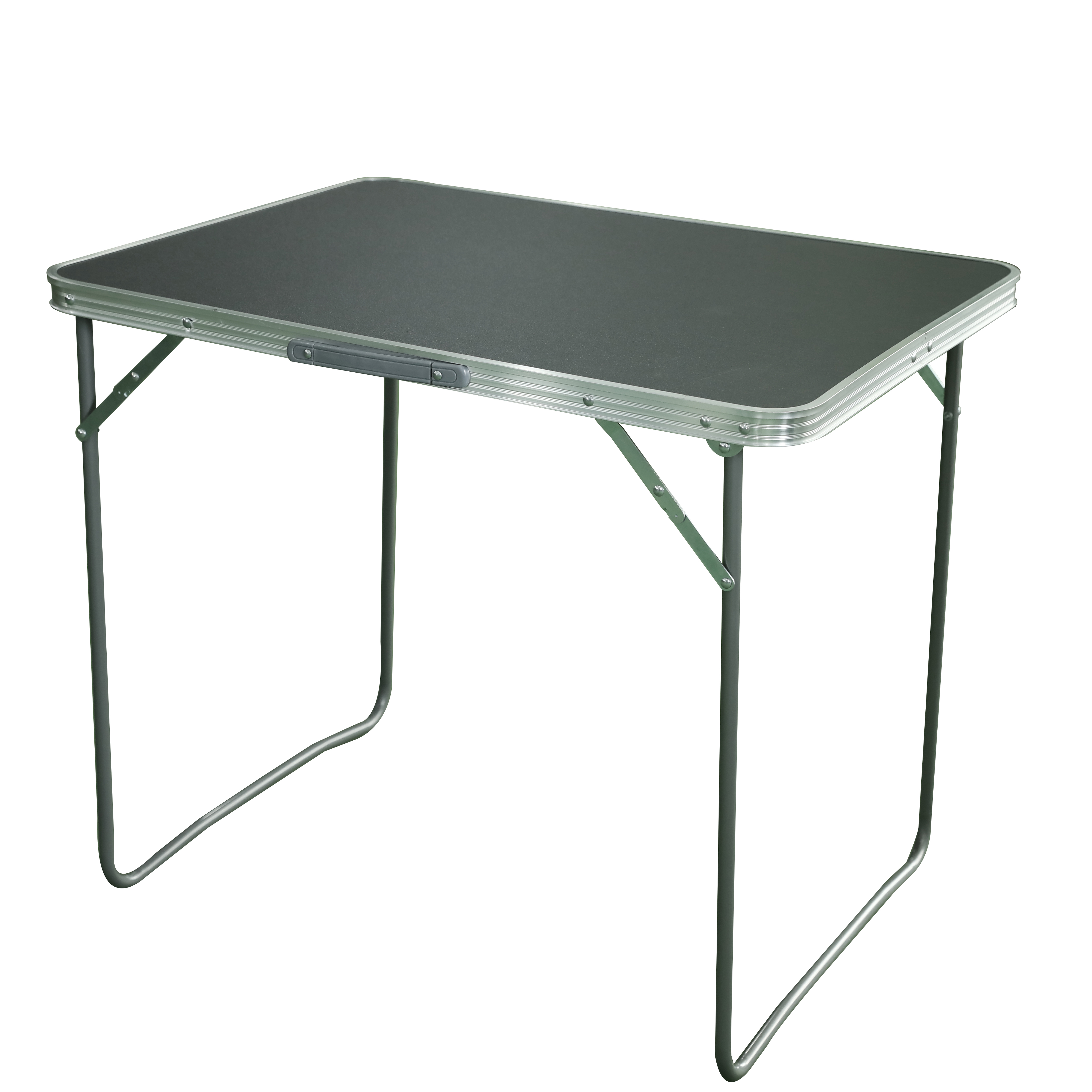 Outdoor furniture steel folding tables camping picnic cheap price black tables easy to carry