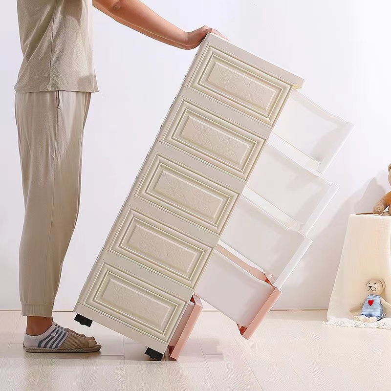 Cartoon Lovely Bear Animals Plastic Storage Drawer Cabinet Multi Layers