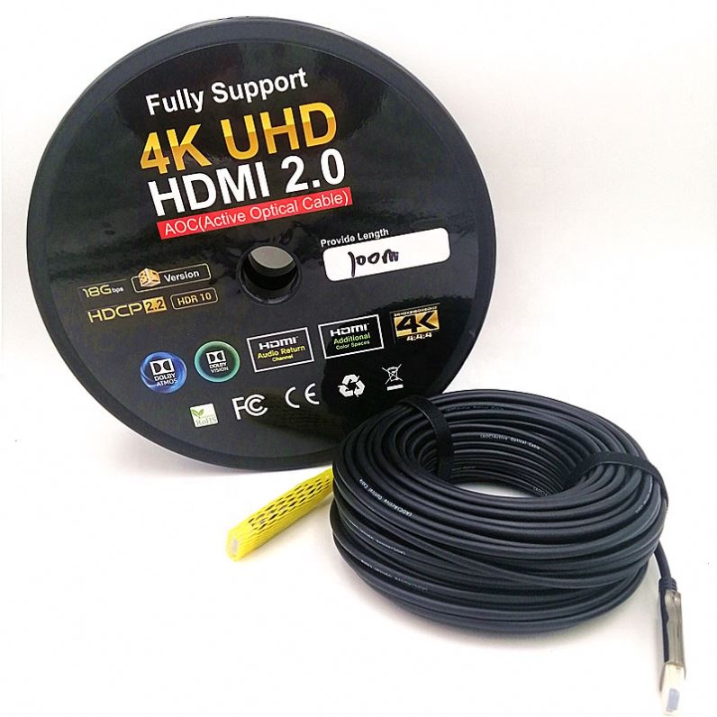 Волоконно-оптический кабель 4K 3D Aoc волоконный кабель от 10 м до 100 м