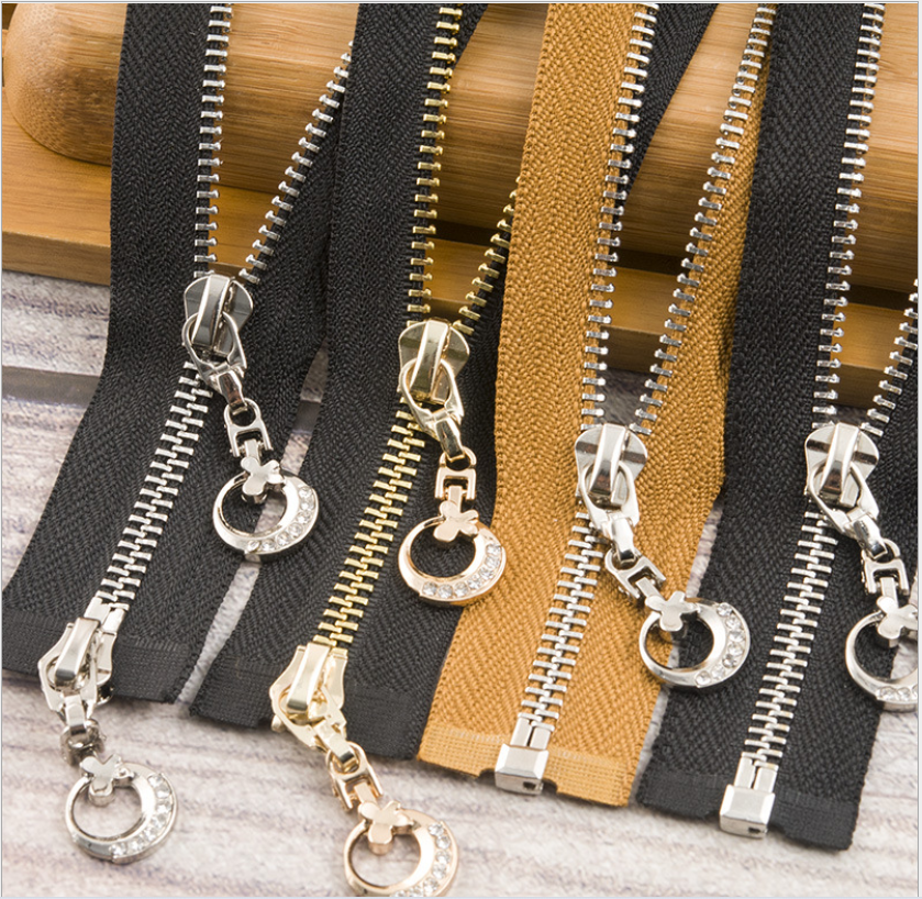 Factory Price Custom #3 #5 #8 Open End Gold Wide Tape Y-tooth Metal Handbag Zipper Ziper For Jacket