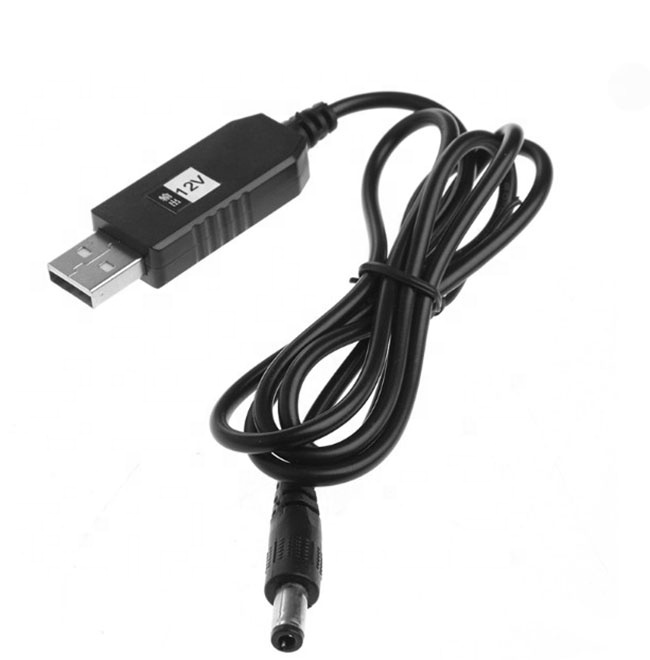 Повышающий трансформатор постоянного тока 5 В до 9 в 12 В 500 мА, USB-кабель 5,5*2,1 мм для маршрутизатора, светодиодной ленты