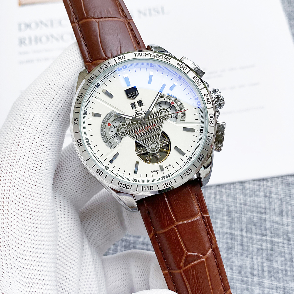 men mechanical watches luxury automatic watches leather strap sports wristwatch