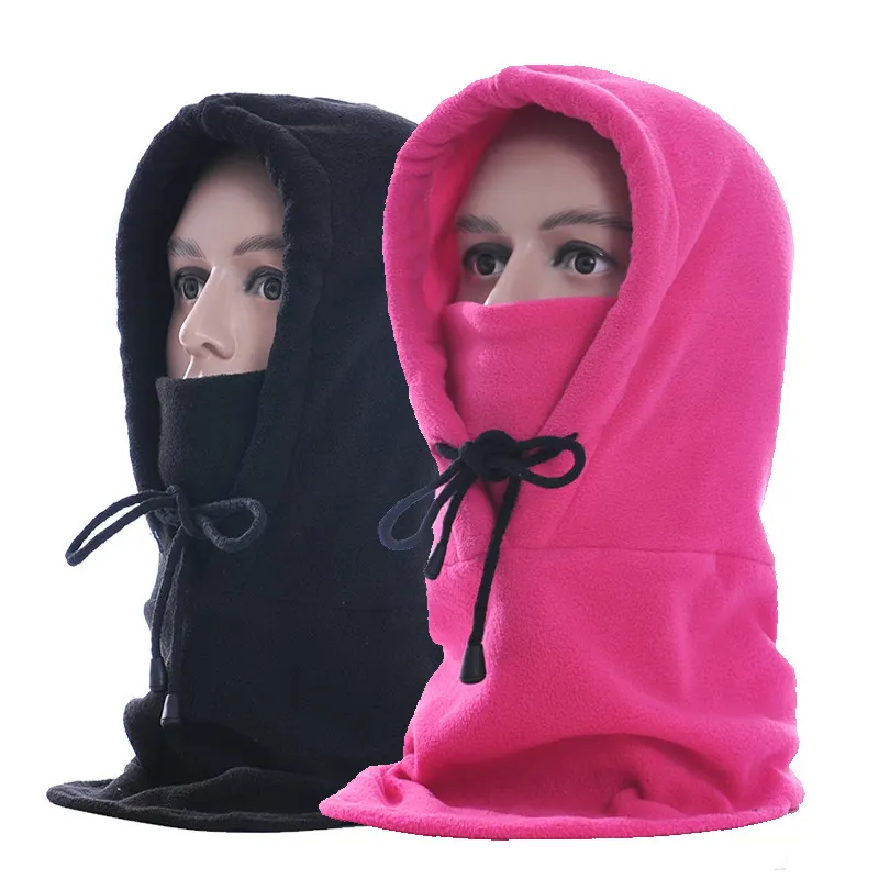 Winter Outdoor Cycling Mountaineering Hood Full Face Cover Warm Dustproof Fleece Mask Fashion Balaclava Cap