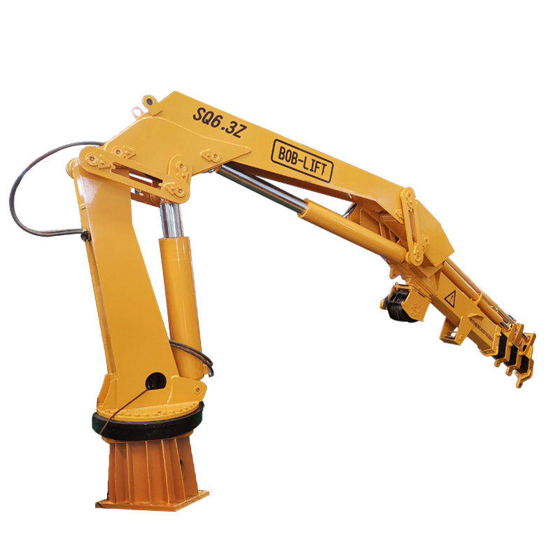 xuzhou small 6ton hydraulic knuckle boom mairne deck crane