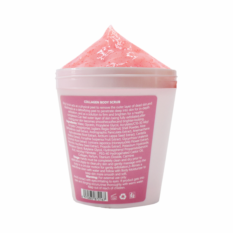 OEM Private Label Body Fragrance Scrub Collagen With Walnut Particles Exfoliating Remove Dead Skin Body Scrub