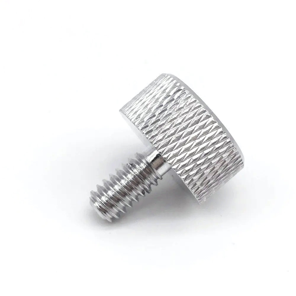 1/4 ''-20 UNC резьба 1/2'' накатанная плоская головка Алюминиевый винт