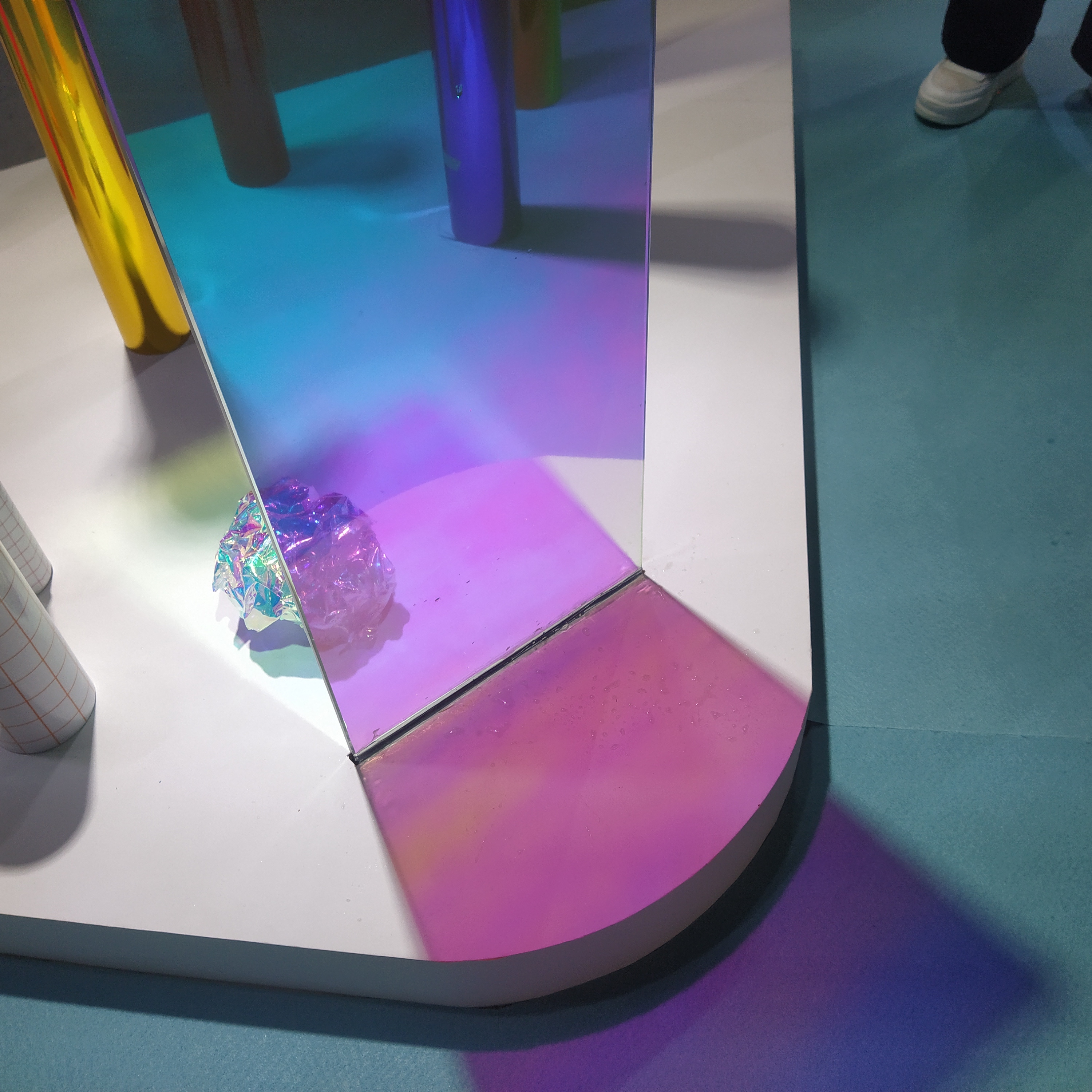 Anolly newest product colored holographic iridescent rainbow window glass decorative film vinyl sticker