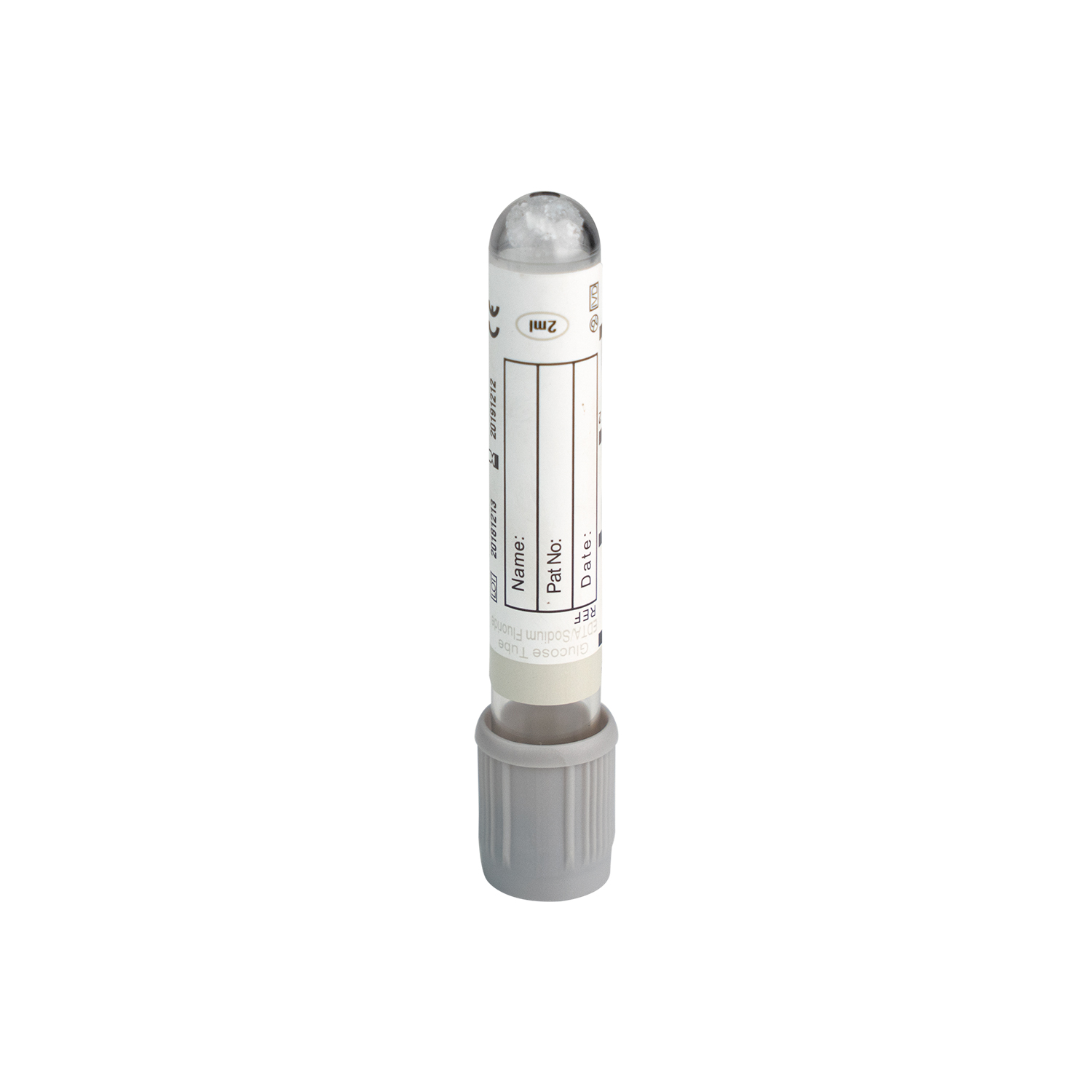 Medical consumables 13*75mm Glucose Tube Vacuum PET Blood Collection Tube with sterile