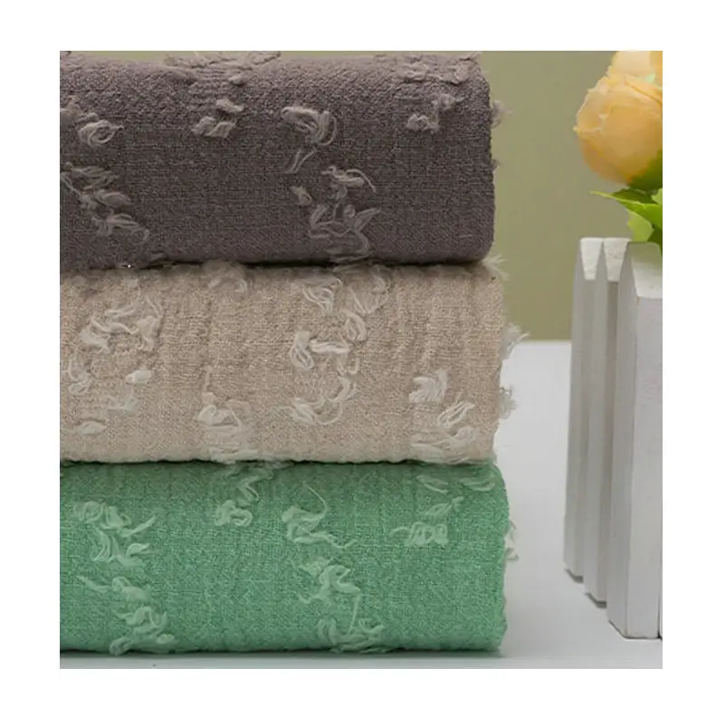 High Quality Yarn Dyed Jacquard 55% Linen 45% Cotton Linen Cotton Fabric for Linen Garment
