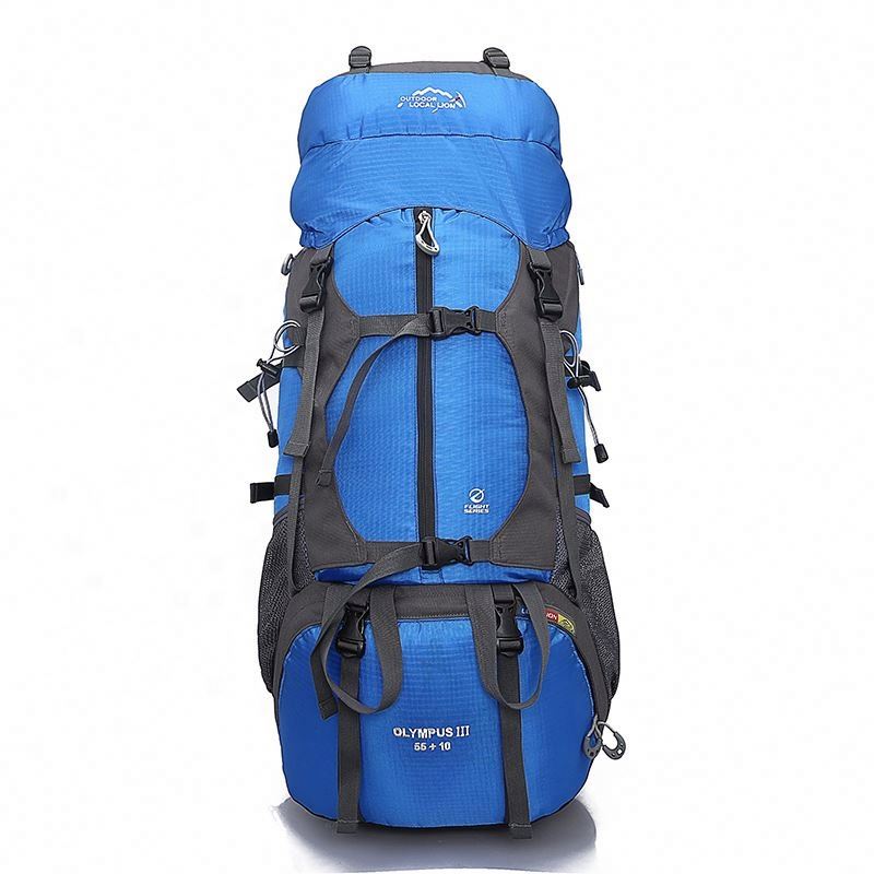 2021 New Arrival Fashion Custom Logo 65L Water Resistant Travel Gym Duffel Backpack Bag With Shoe compartment