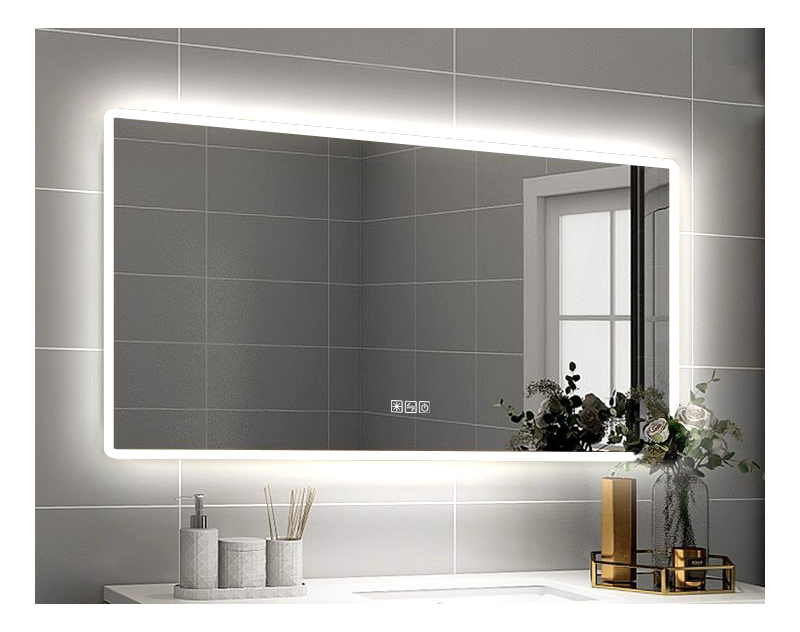 Wall Frameless Vanity Backlit Illuminated Bathroom Mirrors With Led Lights