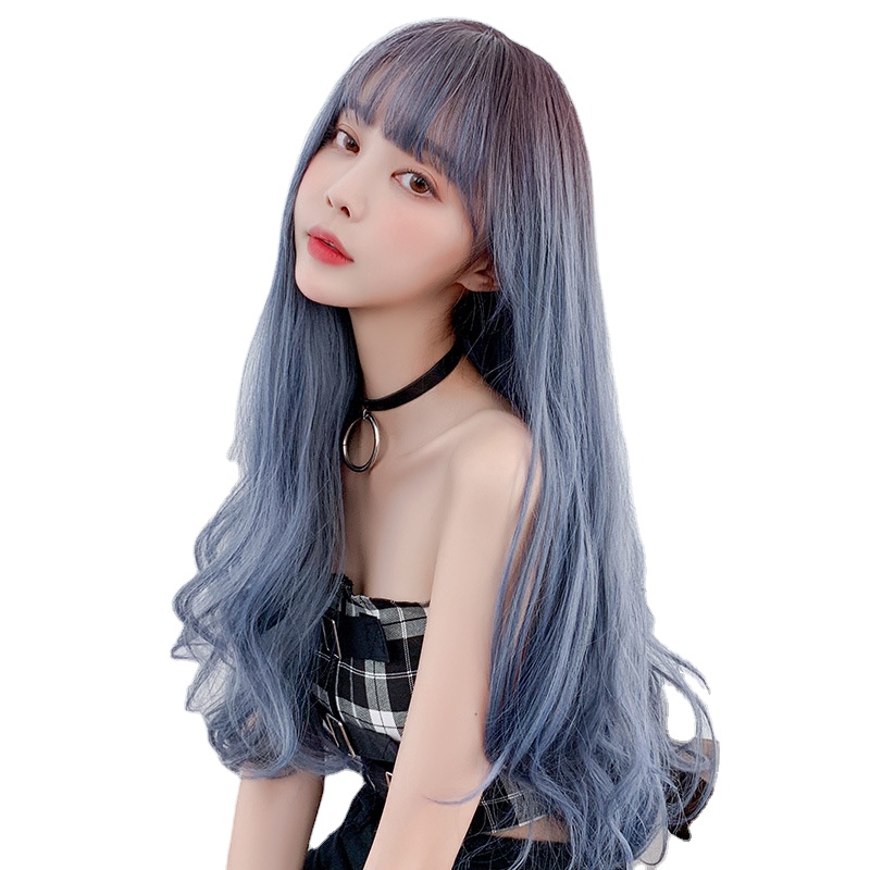 Manufacturers wholesale women's new long curly hair full head set fashion big wave hair set