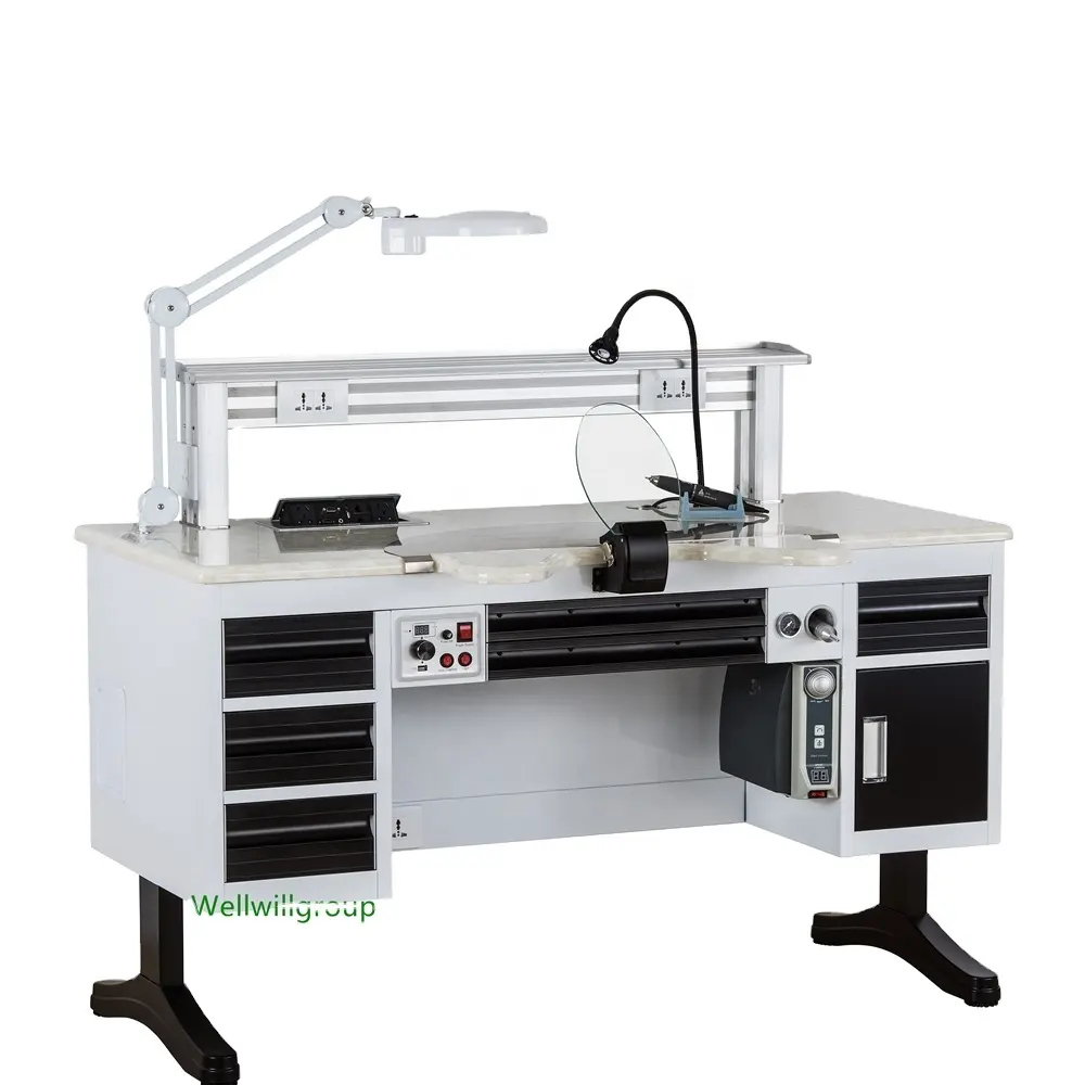 CE approved Single Person dental lab workstation with drawers