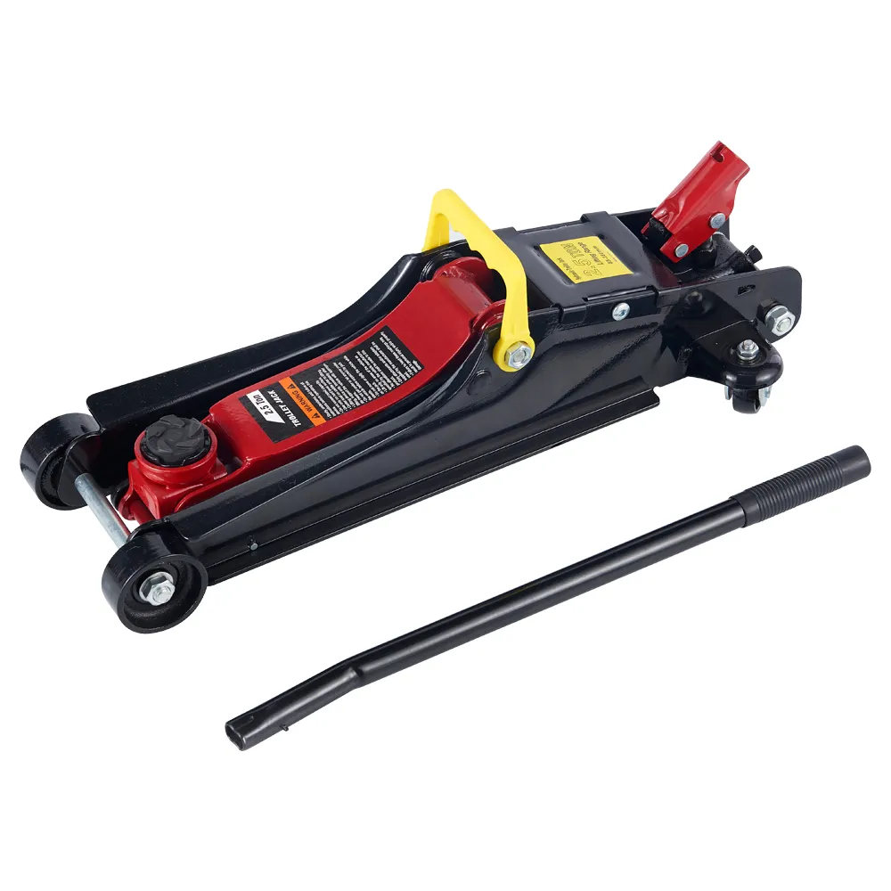 2.5ton low profile double pump hydraulic car floor jack with 360 degree handle
