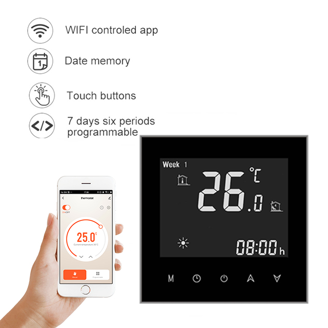 programmable underfloor floor heating wifi smart thermostat tuya temperature controller for floor heat