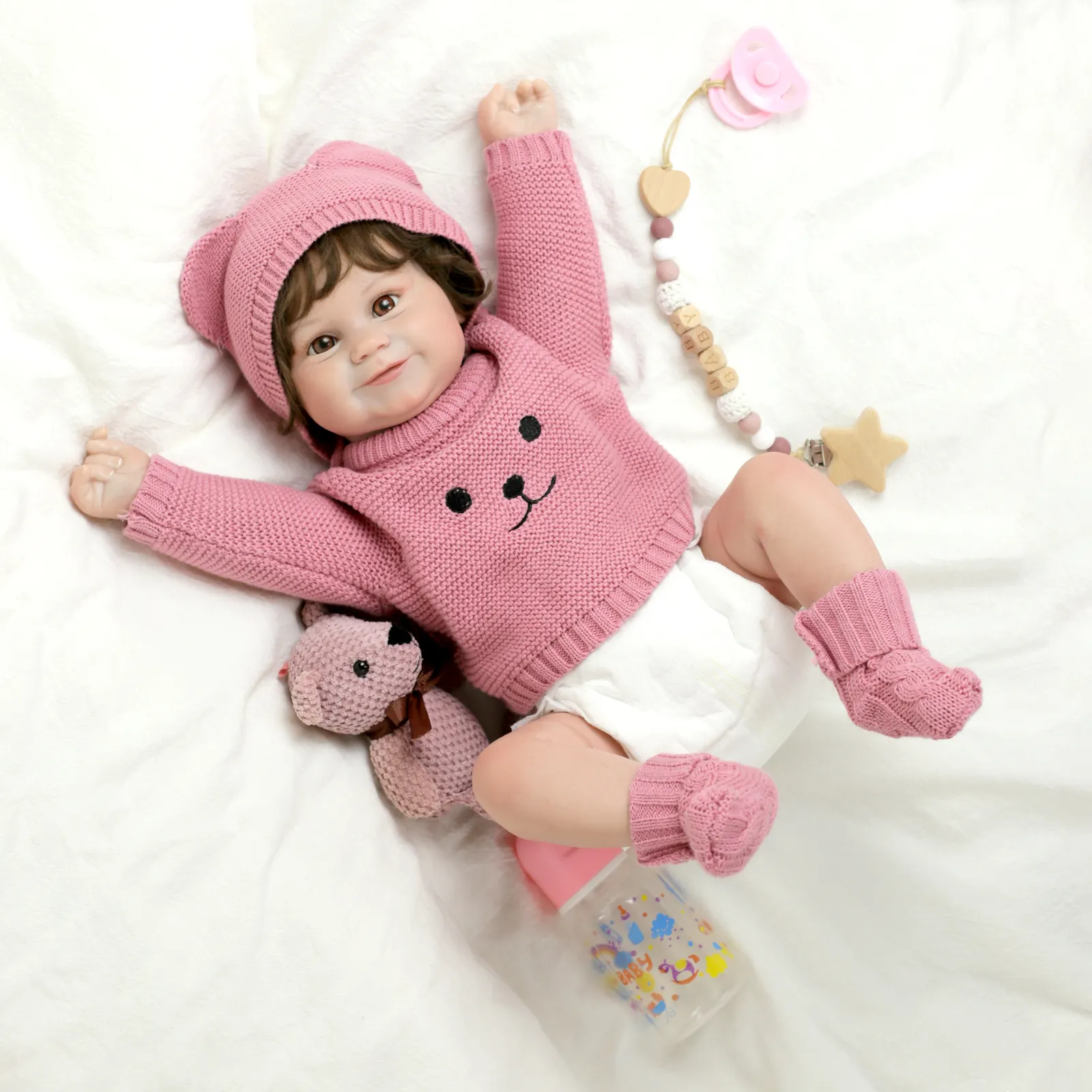 New Hot Products 23 Inch Baby Dolls Baby Kids Gifts High Quality Read Handmade Silicone Reborn Dolls