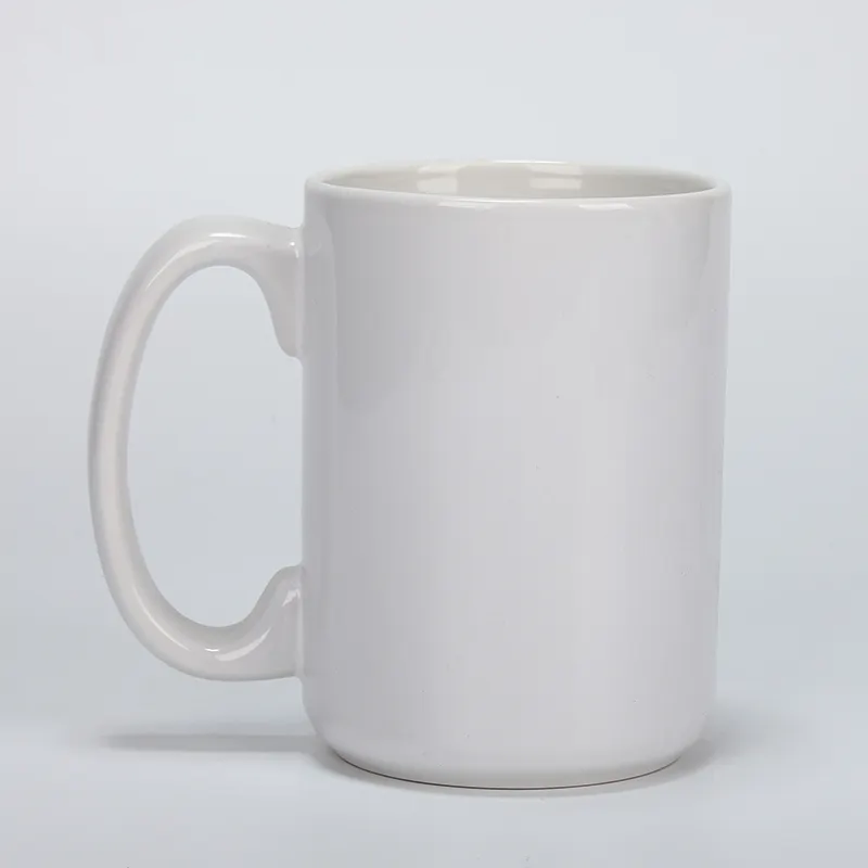 A Grade 15oz sublimation mug plain white ceramic bulk sublimation mug coffee mugs sublimation blanks